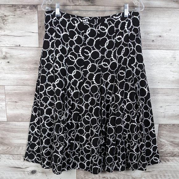 Carole Little* Women's Box Pleated Fully Lined Half Zipper Skirt~ Size 12‎ - Picture 1 of 6